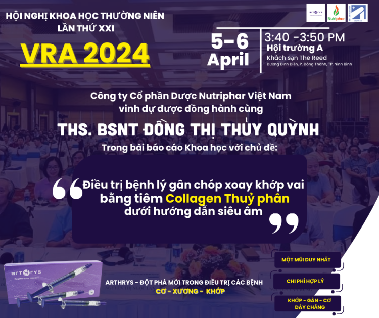 Đồng hành cùng Nutriphar trong hội nghị VRA 2024 là Thạc sỹ, Bác sỹ Đồng Thị Thúy Quỳnh, Bác sỹ Bệnh viện Đa Khoa Tâm Anh Hà Nội
