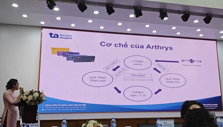 Arthrys collagen thủy phân có tác dụng tái tạo mạnh mẽ gân cơ, dây chằng, sụn khớp